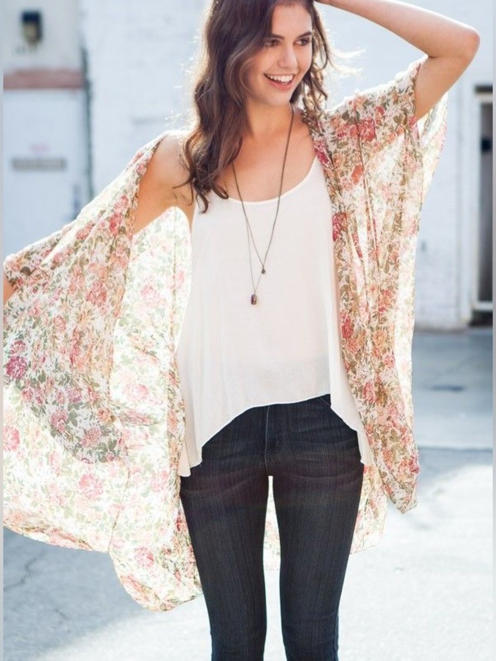 Brandy Melville Oversized Chiffon Kimono